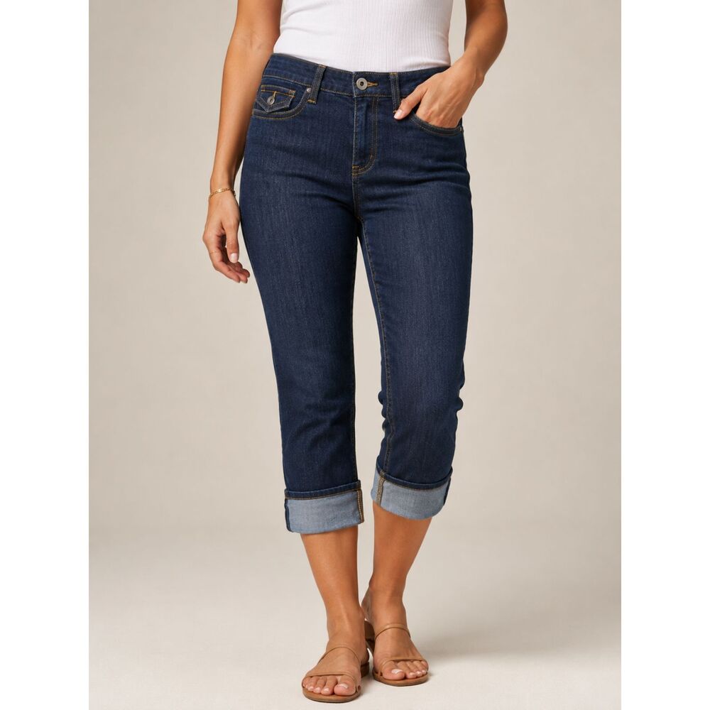 2005 Banana Republic Stretch Denim Capri Jeans Size 8 Y2K Deadstock